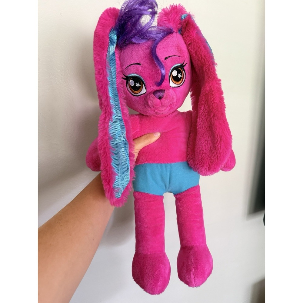 Build A Bear HG Honey Girls Hot Pink Bunny Risa Plush, 18" 2015 Rock Star Doll